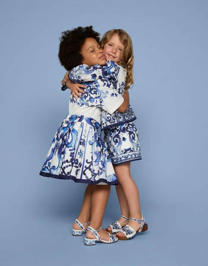 Dolce and Gabbana Trousers And Skirts Children Majolicaprint Poplin Skirt Multicolor Dolce and Gabbana Trousers And Skirts Children Majolicaprint Poplin Skirt Multicolor