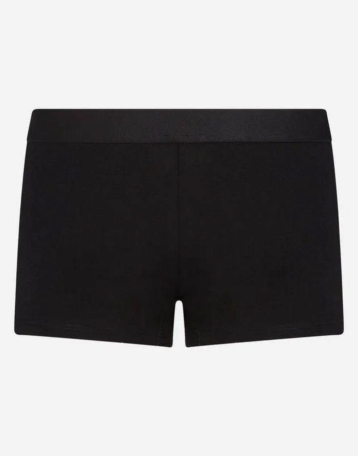 Dolce and Gabbana Underwear And Loungewear Men Boxers In Stretch Cotton Black Dolce and Gabbana Underwear And Loungewear Men Boxers In Stretch Cotton Black