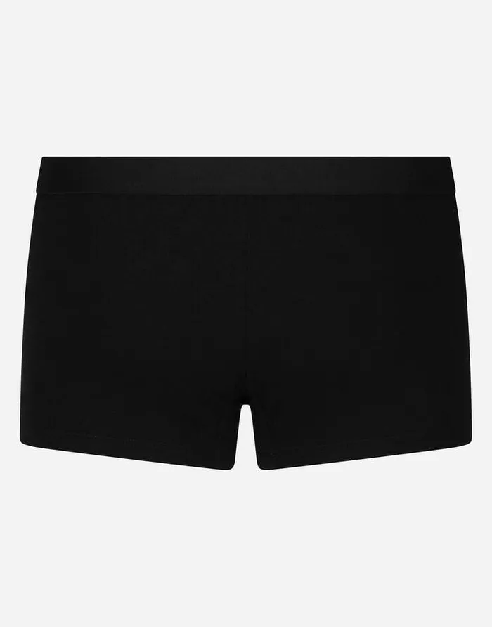 Dolce and Gabbana Underwear And Loungewear Men Twowaystretch Jersey Regularfit Boxers With Emblem Black Dolce and Gabbana Underwear And Loungewear Men Twowaystretch Jersey Regularfit Boxers With Emblem Black
