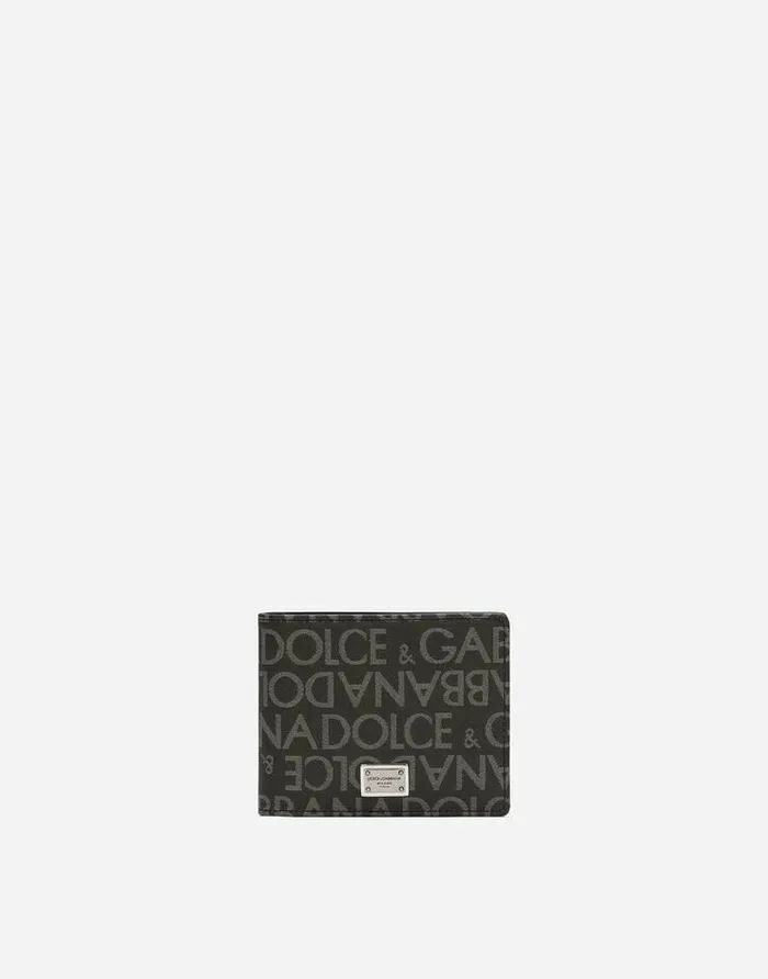 Dolce and Gabbana Wallets And Small Leather Goods Men Coated Jacquard Bifold Wallet Multicolor