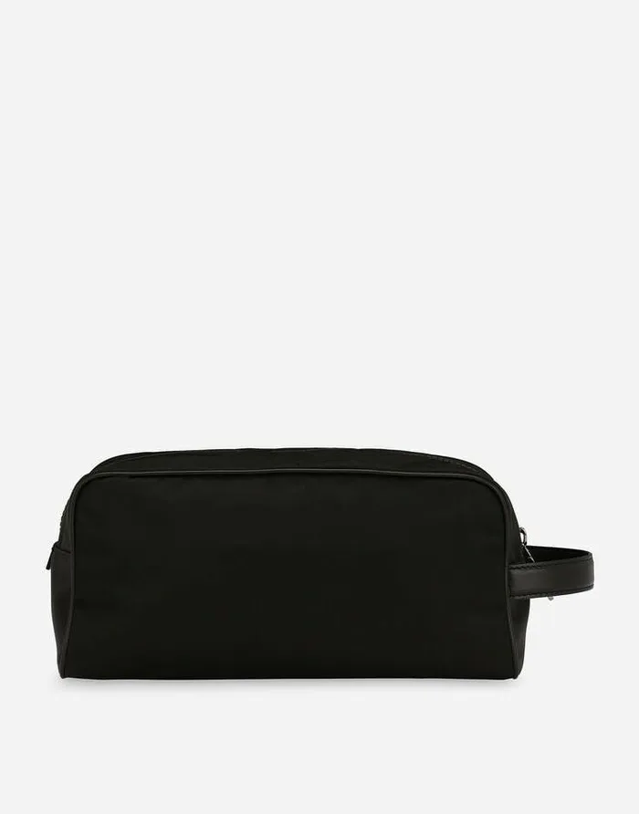 Dolce and Gabbana Wallets And Small Leather Goods Men Nylon Toiletry Bag With Rubberized Logo Black Dolce and Gabbana Wallets And Small Leather Goods Men Nylon Toiletry Bag With Rubberized Logo Black