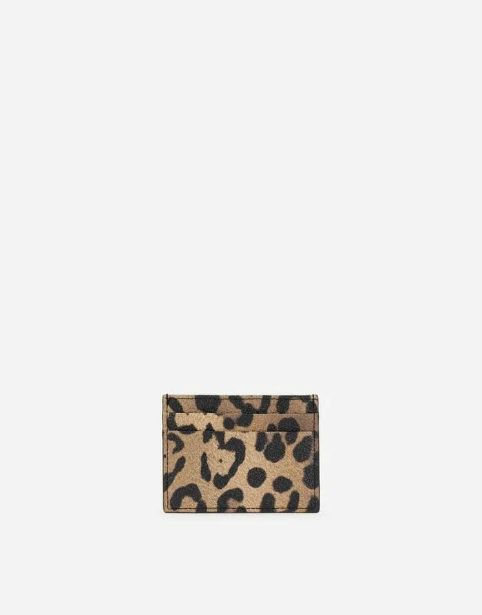 Dolce and Gabbana Wallets And Small Leather Goods WomenMen Leopardprint Crespo Card Holder With Branded Plate Multicolor Dolce and Gabbana Wallets And Small Leather Goods WomenMen Leopardprint Crespo Card Holder With Branded Plate Multicolor