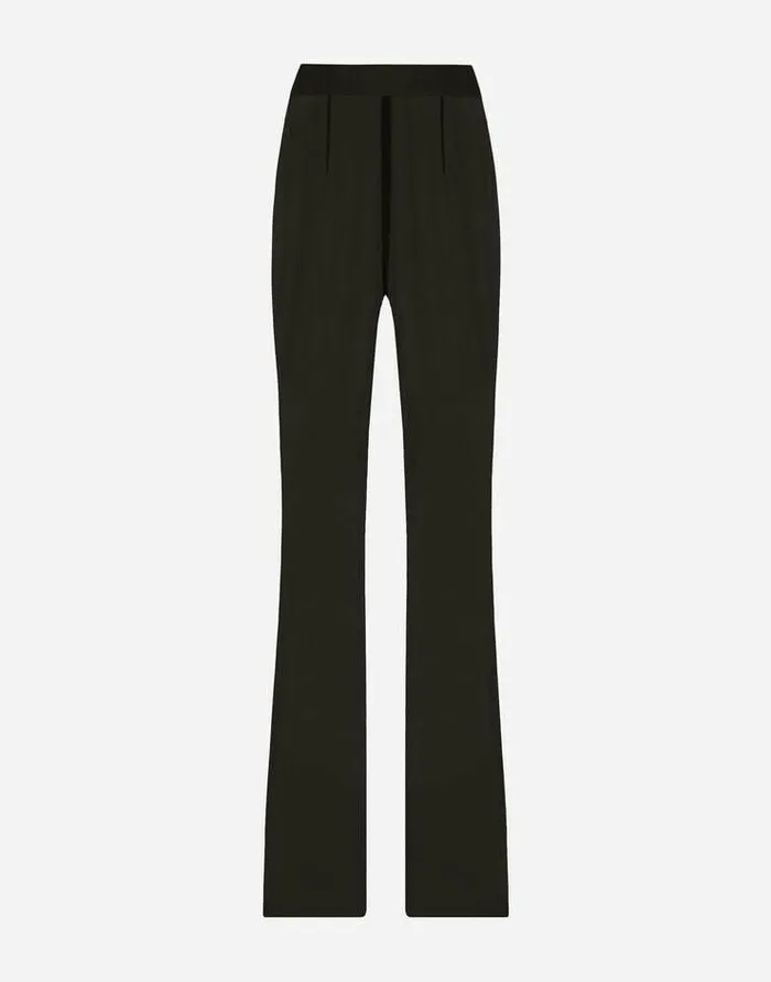Dolce and Gabbana Wear It Like DGCelebs Women Highwaisted Flared Chiffon Pants Black Dolce and Gabbana Wear It Like DGCelebs Women Highwaisted Flared Chiffon Pants Black