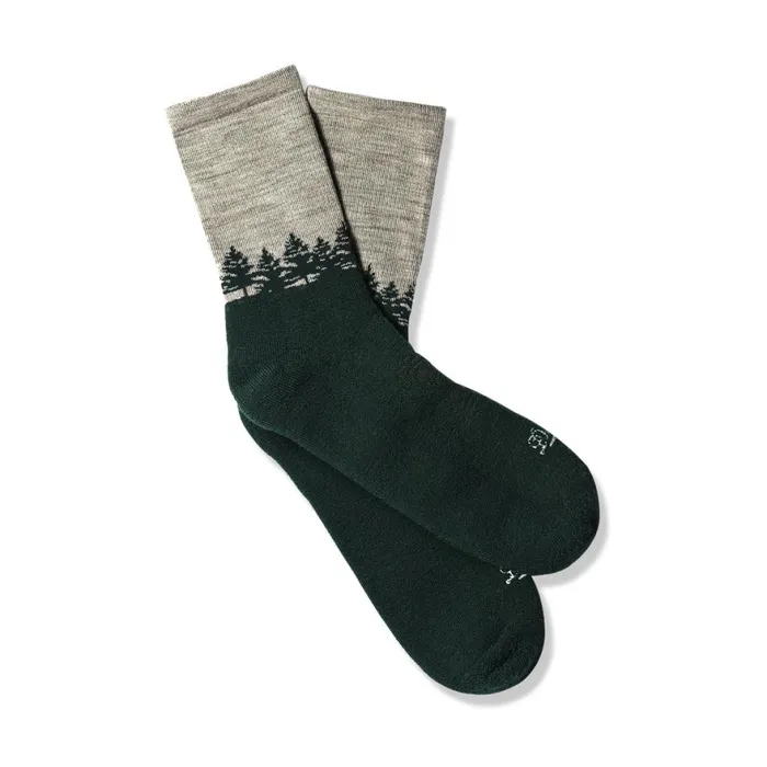 Doug Fir Socks Midweight 34 Crew 8211 GreenGray Men Danner Socks