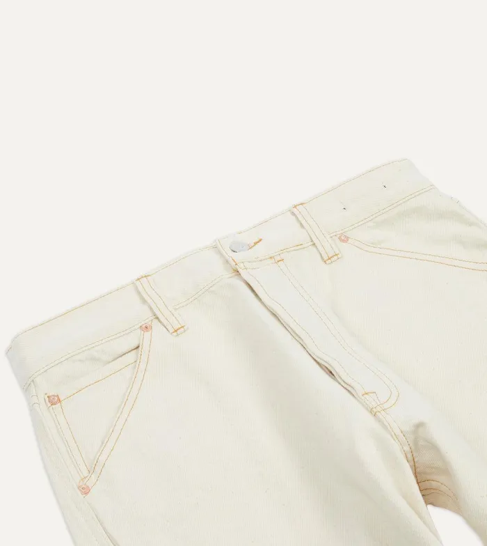 Drake039s Ecru 132oz Denim FivePocket Jeans 8211 Clothing