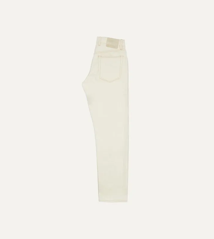 Drake039s Ecru 132oz Denim FivePocket Jeans 8211 Clothing