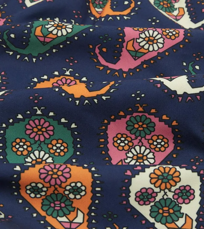 Drake039s Geometric Paisley Print Nylon Drawstring Swim Shorts 8211 Clothing