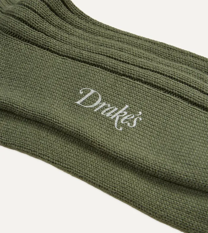 Drake039s Green And Red Cotton Sports Socks 8211 Accessories