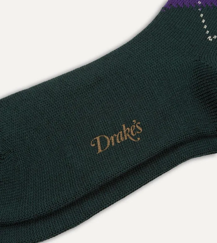 Drake039s Green Argyle Wool Cotton Socks 8211 Accessories