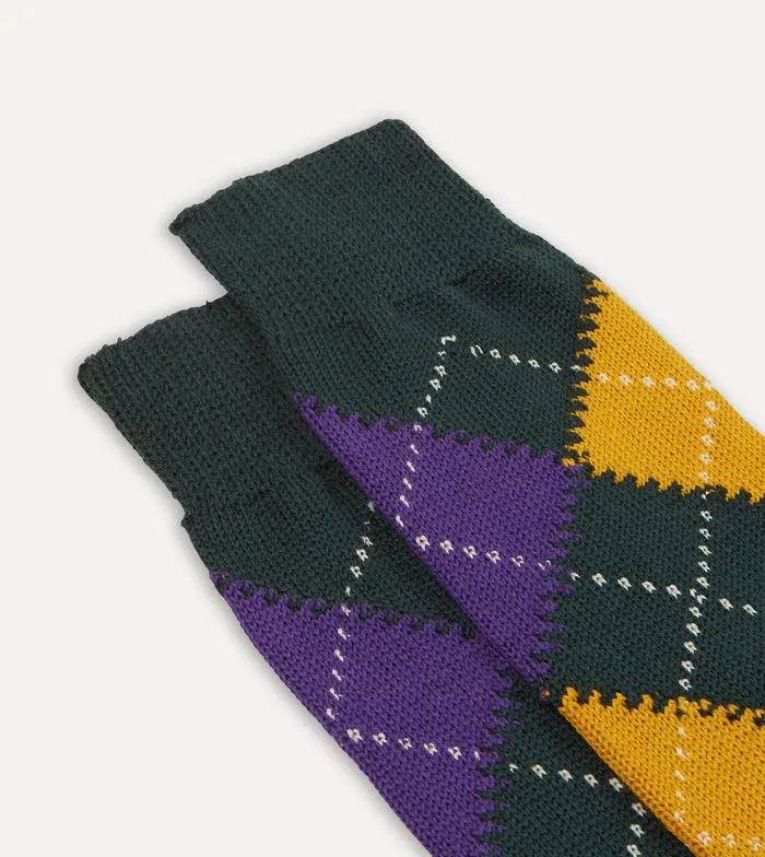 Drake039s Green Argyle Wool Cotton Socks 8211 Accessories