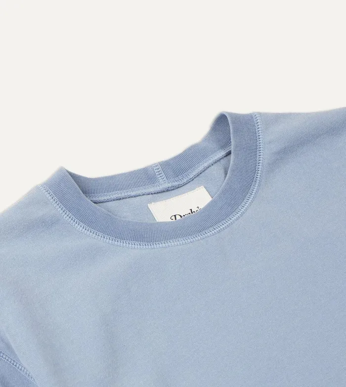 Drake039s Light Indigo Cotton Crew Neck Hiking TShirt 8211 Clothing