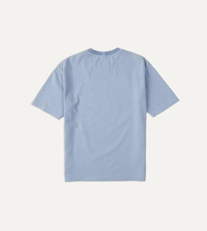 Drake039s Light Indigo Cotton Crew Neck Hiking TShirt 8211 Clothing