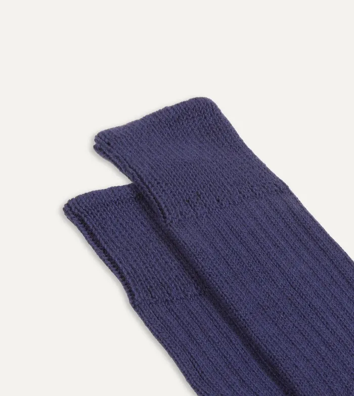 Drake039s Navy Cotton Sports Socks 8211 Accessories