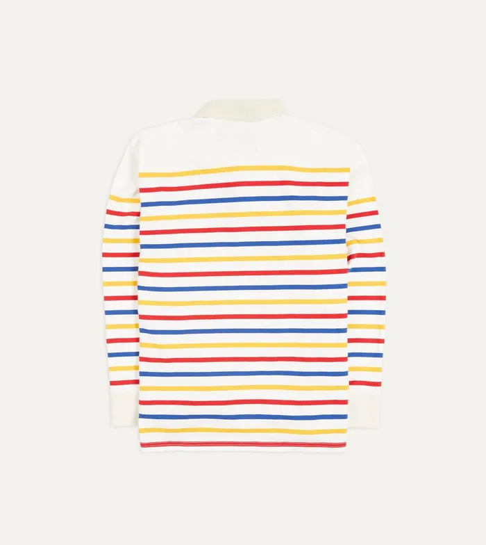 Drake039s Primary Stripe Cotton Rugby Shirt 8211 ClothingShirts