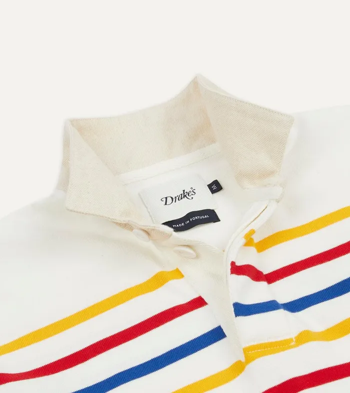Drake039s Primary Stripe Cotton Rugby Shirt 8211 ClothingShirts