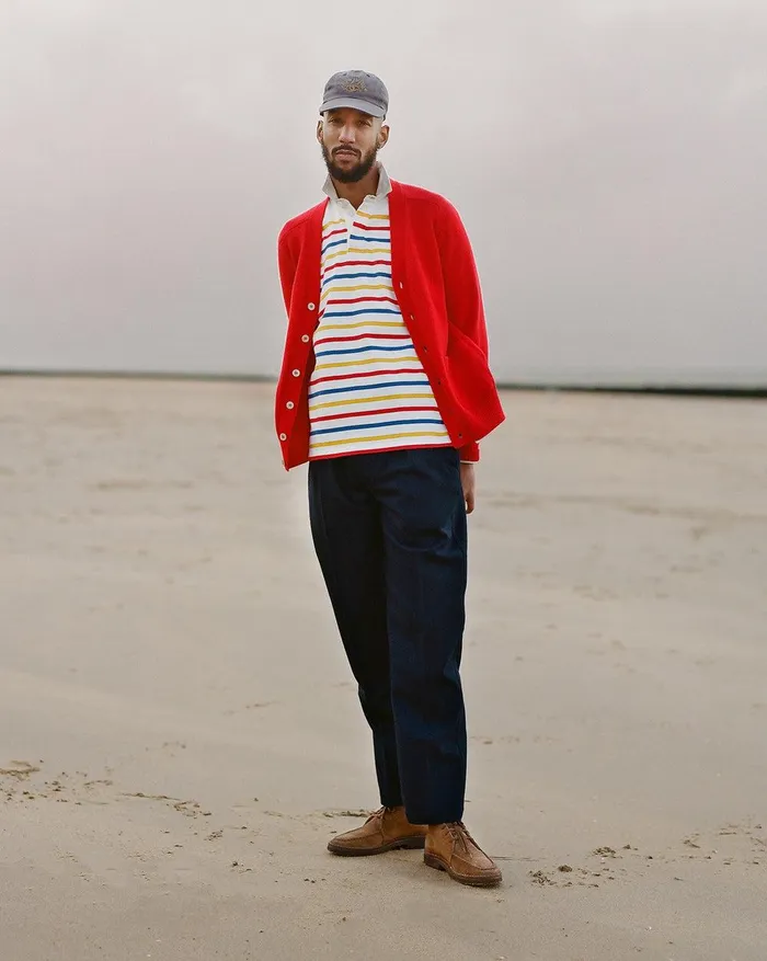 Drake039s Primary Stripe Cotton Rugby Shirt 8211 ClothingShirts