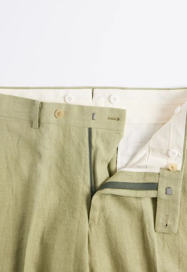 Dress Pants Paulstuart Mens Soft Linen Canvas Dress Trouser Corn Flower Blue