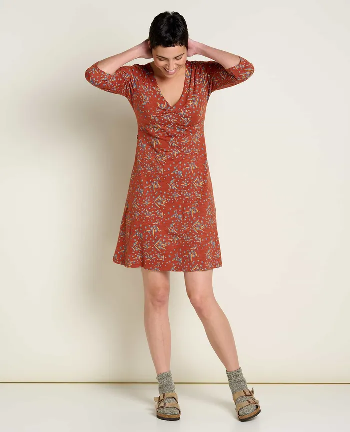 Dresses ToadandCo Women8217s Rosalinda Dress Cinnamon Seedpod Print