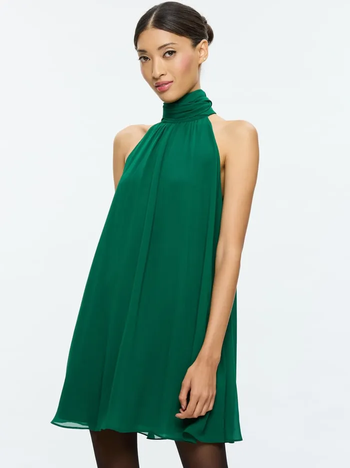 Dresses Women Alice Olivia Corine Mini Dress Forest Green