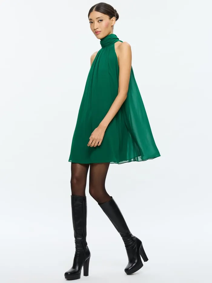 Dresses Women Alice Olivia Corine Mini Dress Forest Green