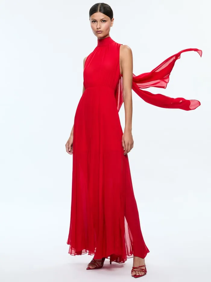 Dresses Women Alice Olivia Dita Maxi Dress Bright Ruby