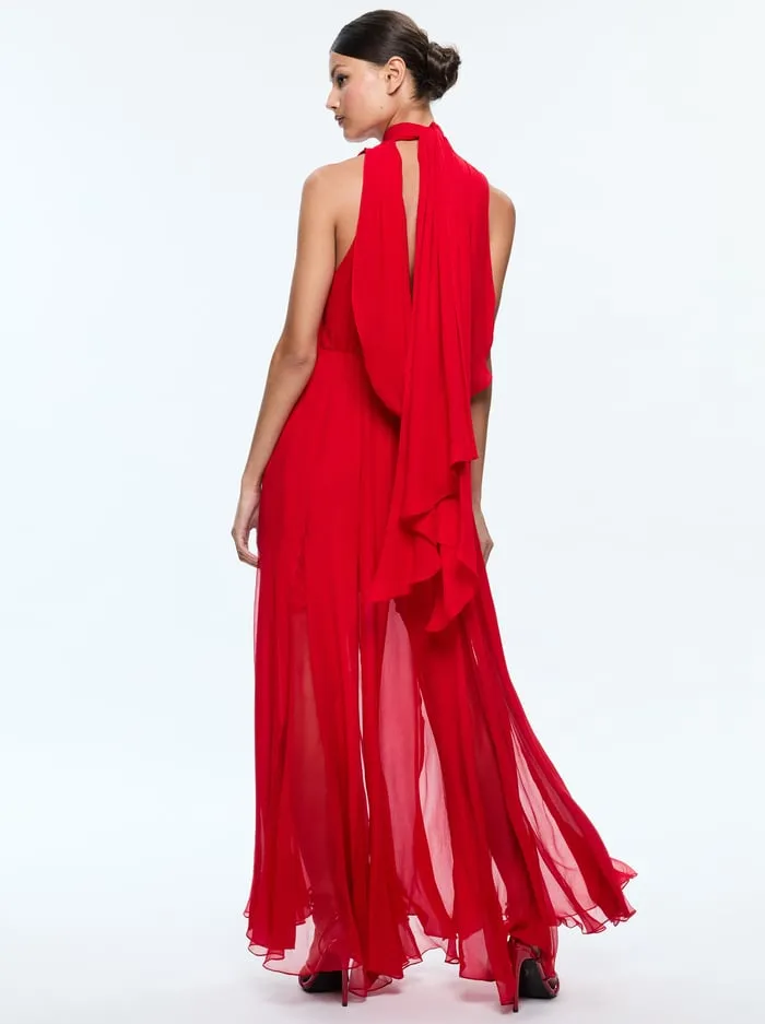 Dresses Women Alice Olivia Dita Maxi Dress Bright Ruby