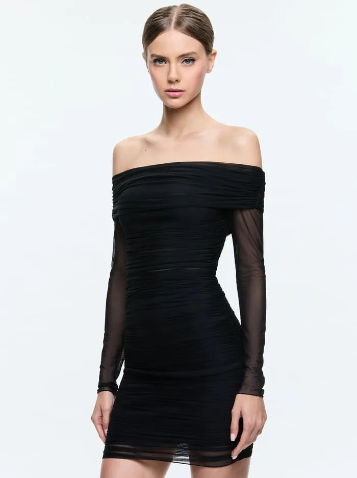 Dresses Women Alice Olivia Isadola Mini Dress Black