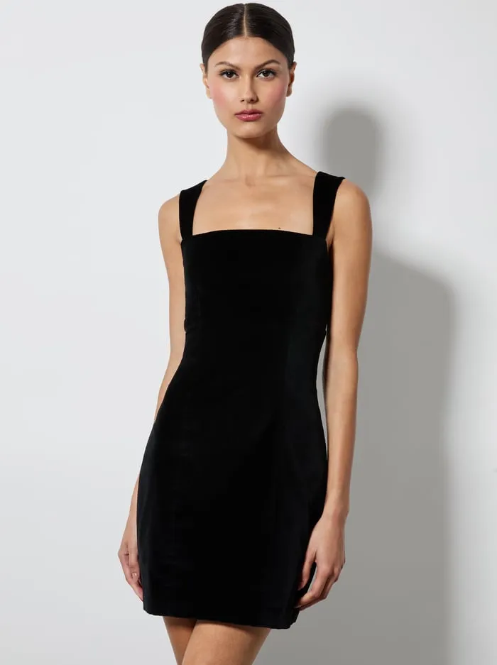 Dresses Women Alice Olivia Keria Velvet Mini Dress Black