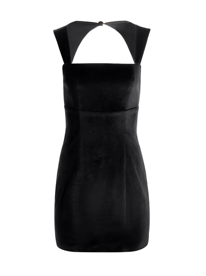 Dresses Women Alice Olivia Keria Velvet Mini Dress Black