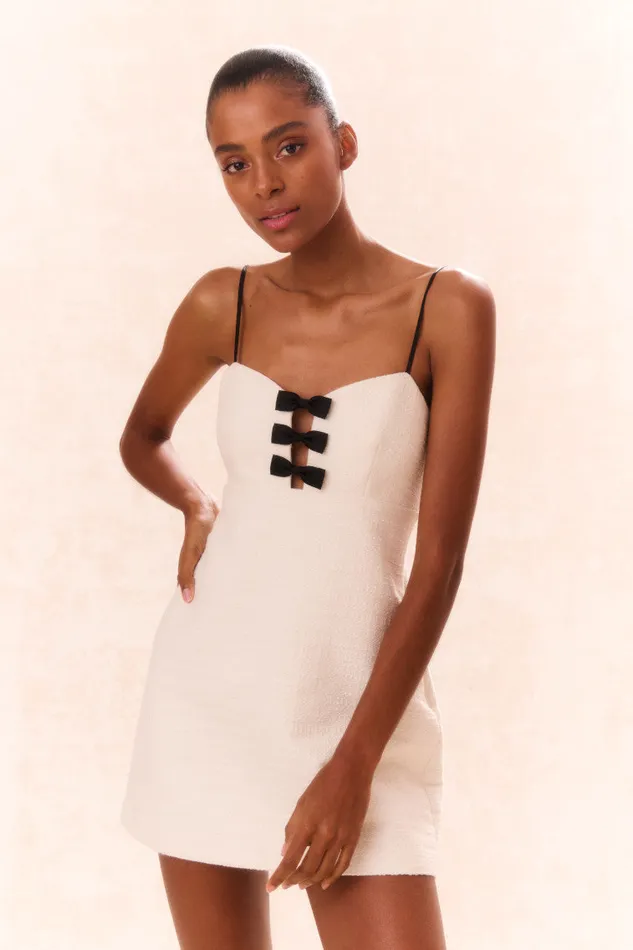 Dresses Women LoveShackFancy Adelaide Tweed Mini Dress Cream Dresses Women LoveShackFancy Adelaide Tweed Mini Dress Cream