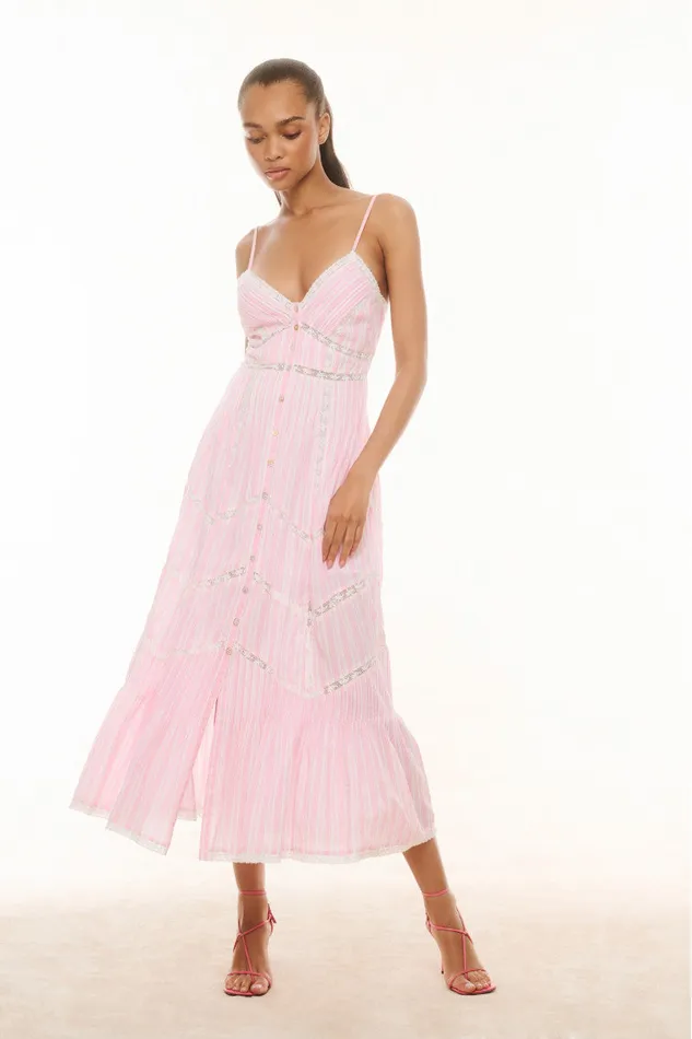 Dresses Women LoveShackFancy Esilda Cotton Midi Dress Captiva Pink