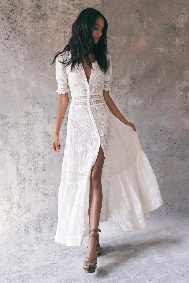 Dresses Women LoveShackFancy Minka Maxi Dress True White