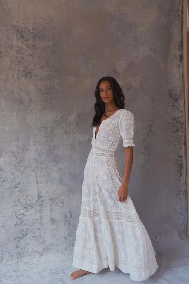 Dresses Women LoveShackFancy Minka Maxi Dress True White