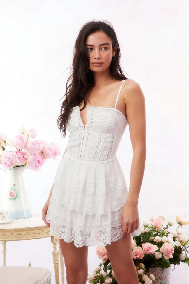 Dresses Women LoveShackFancy Nerida Dress True White Dresses Women LoveShackFancy Nerida Dress True White