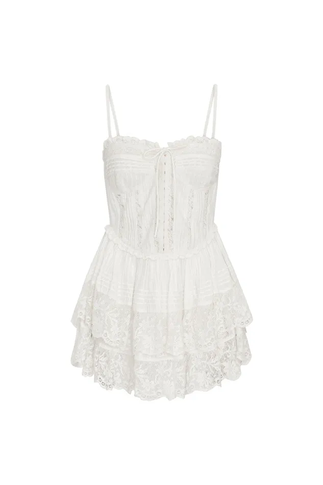 Dresses Women LoveShackFancy Nerida Dress True White Dresses Women LoveShackFancy Nerida Dress True White