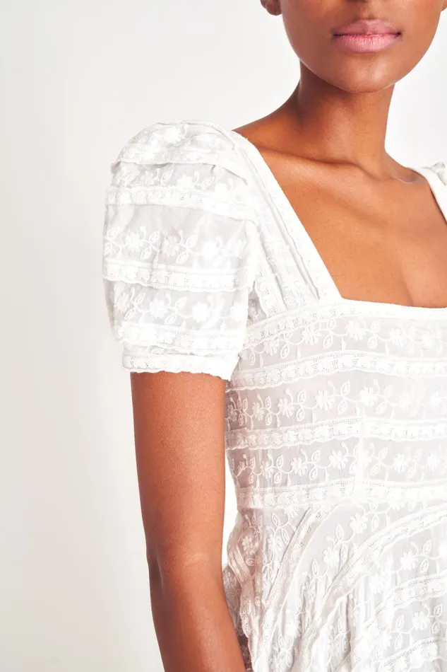 Dresses Women LoveShackFancy Ryan Catalina Lace Maxi Dress Ivory