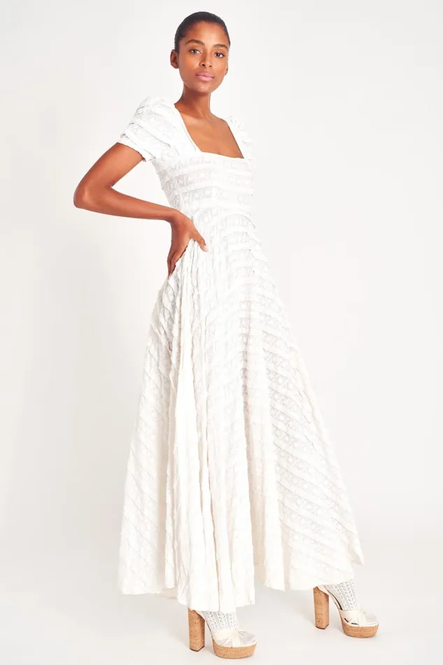 Dresses Women LoveShackFancy Ryan Catalina Lace Maxi Dress Ivory