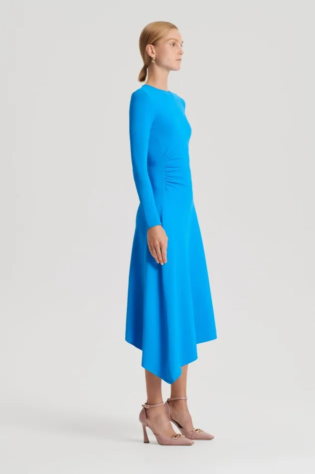 Dresses Women Scanlan Theodore CREPE KNIT DRAPE GATHER DRESS Sapphire Dresses Women Scanlan Theodore CREPE KNIT DRAPE GATHER DRESS Sapphire