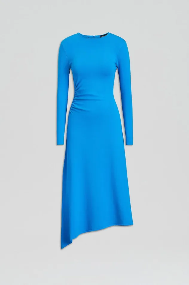 Dresses Women Scanlan Theodore CREPE KNIT DRAPE GATHER DRESS Sapphire Dresses Women Scanlan Theodore CREPE KNIT DRAPE GATHER DRESS Sapphire