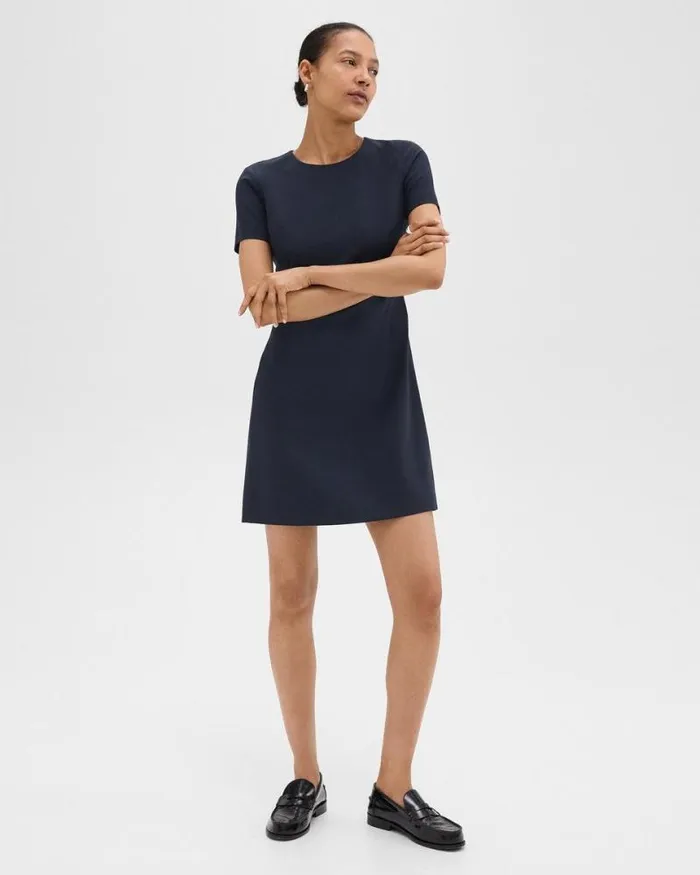 Dresses Women Theory Sheath Dress In Good Wool Nocturne Navy
