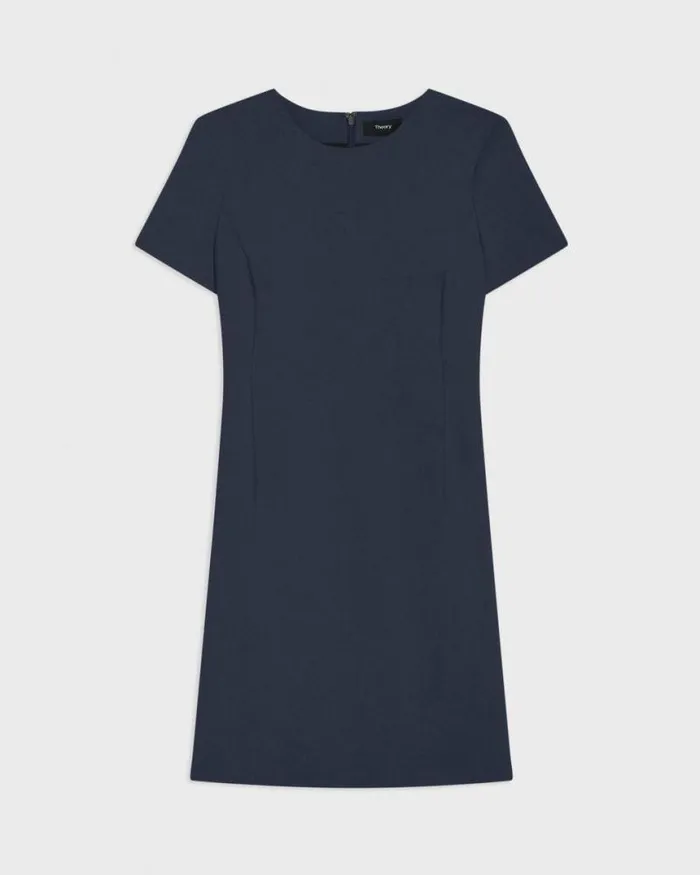 Dresses Women Theory Sheath Dress In Good Wool Nocturne Navy