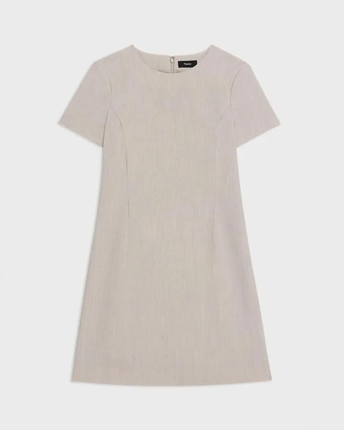 Dresses Women Theory Sheath Dress In Good Wool Sand Melange