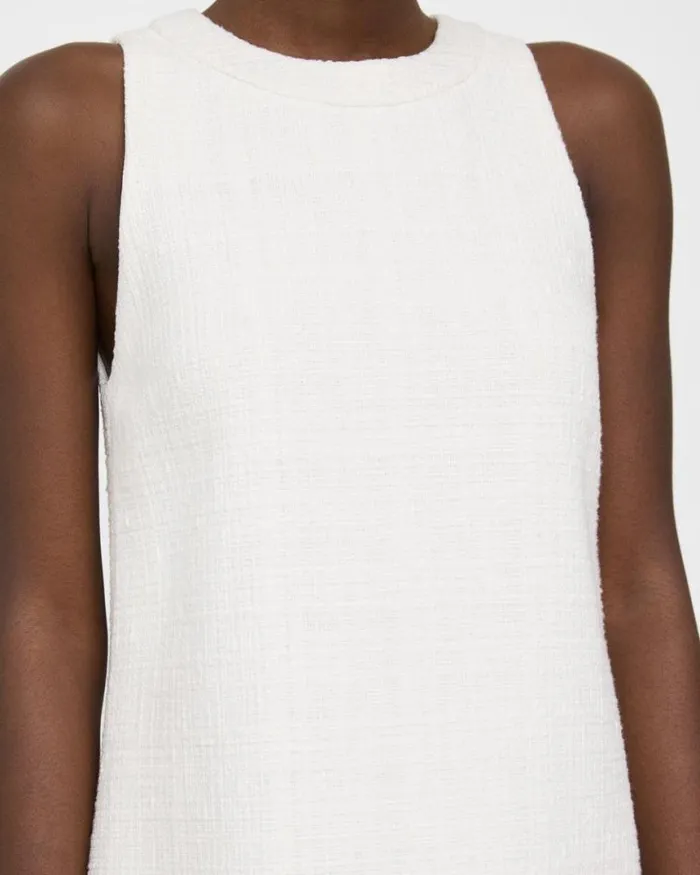 Dresses Women Theory Shift Dress In Cotton Tweed White Dresses Women Theory Shift Dress In Cotton Tweed White