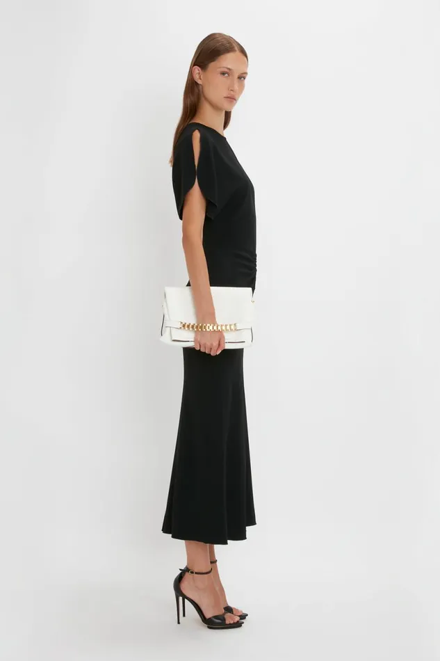 Dresses Women Victoria Beckham Gathered Waist Midi Dress In Black