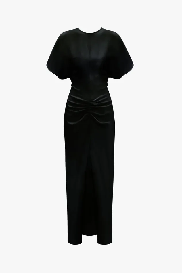 Dresses Women Victoria Beckham Gathered Waist Midi Dress In Black