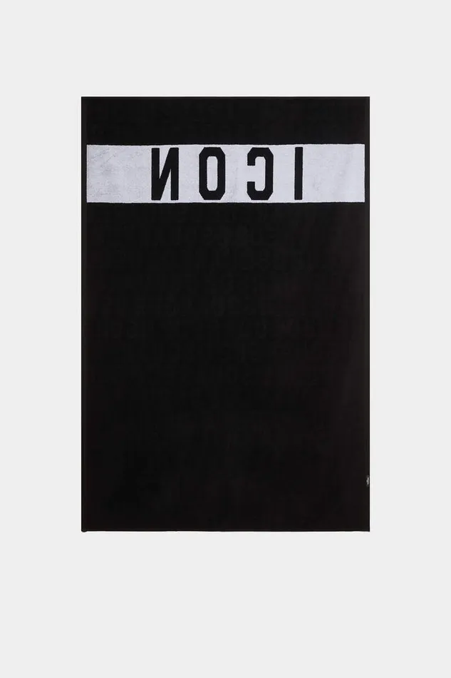 Dsquared2 Accessories D2 Icon Beach Towel Black 8211 Kids