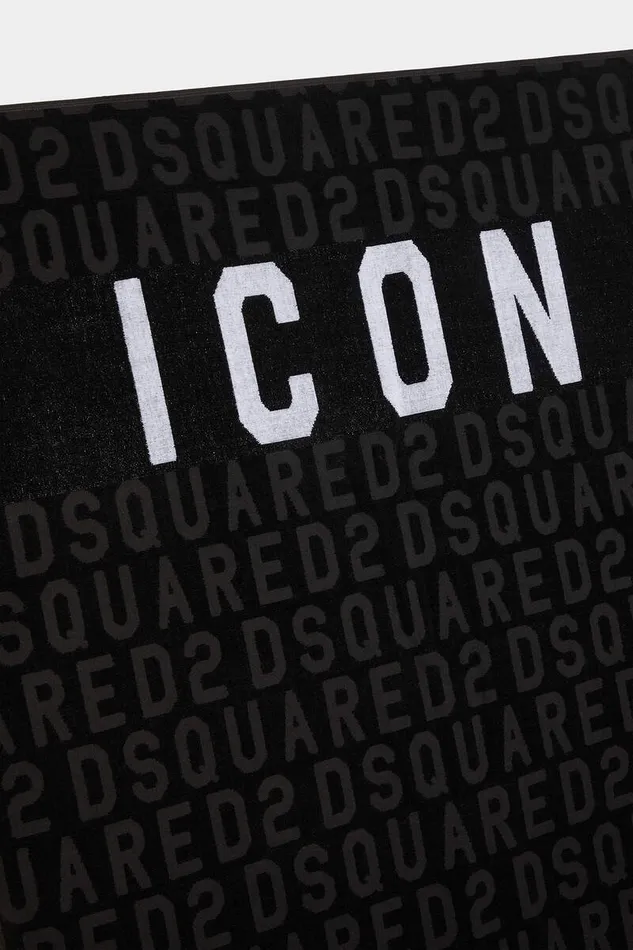 Dsquared2 Accessories D2 Icon Beach Towel Black 8211 Kids