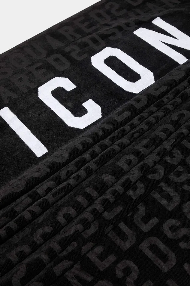 Dsquared2 Accessories D2 Icon Beach Towel Black 8211 Kids