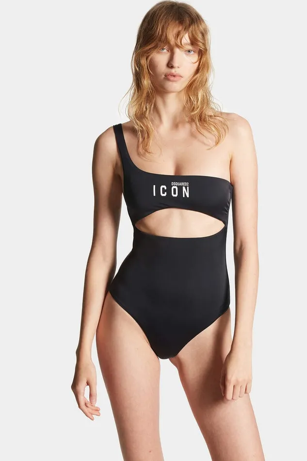Dsquared2 Beachwear Icon One Piece Blackwhite 8211 Women