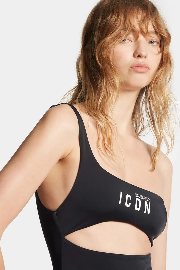 Dsquared2 Beachwear Icon One Piece Blackwhite 8211 Women